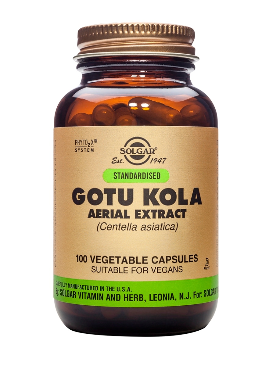 Imagem 0 de Suplemento Alimentar Centella Asiatica Gotu kola 100 Cápsulas Solgar