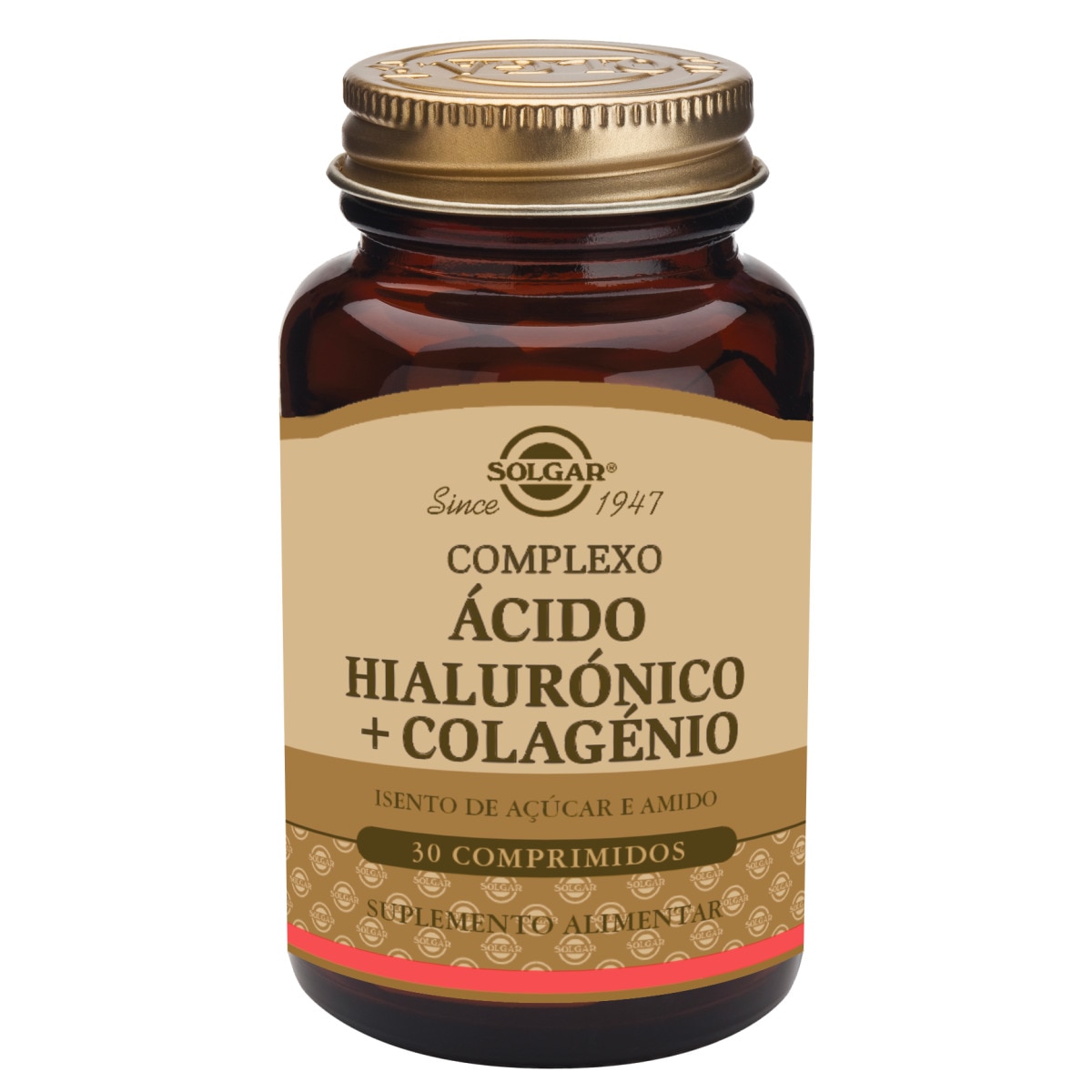 Suplemento Alimentar Ácido hialurónico e Colagénio 30 Comp. Solgar 1