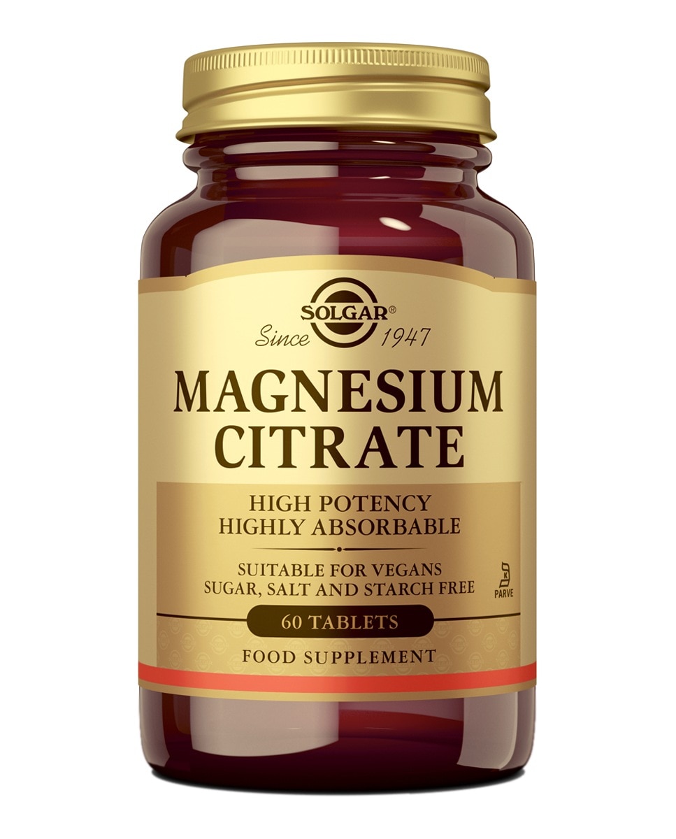 Imagem 0 de Suplemento Alimentar Citrato de Magnésio 60 Comp. Solgar