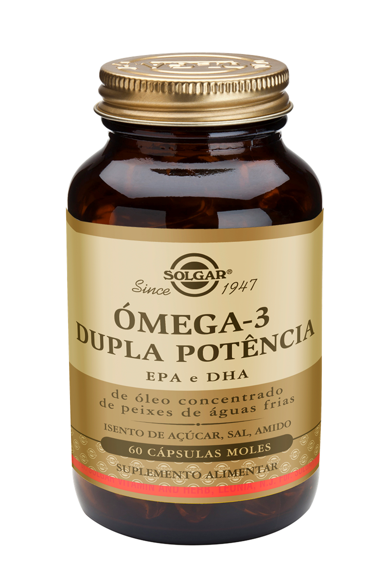 Suplemento Alimentar Ómega-3 dupla potência 60 Cápsulas Solgar 1