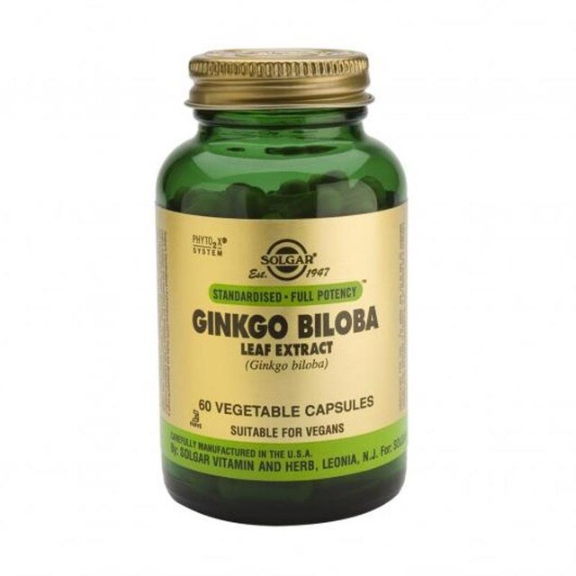 Suplemento Alimentar Ginkgo Biloba 60 Cápsulas Solgar 1