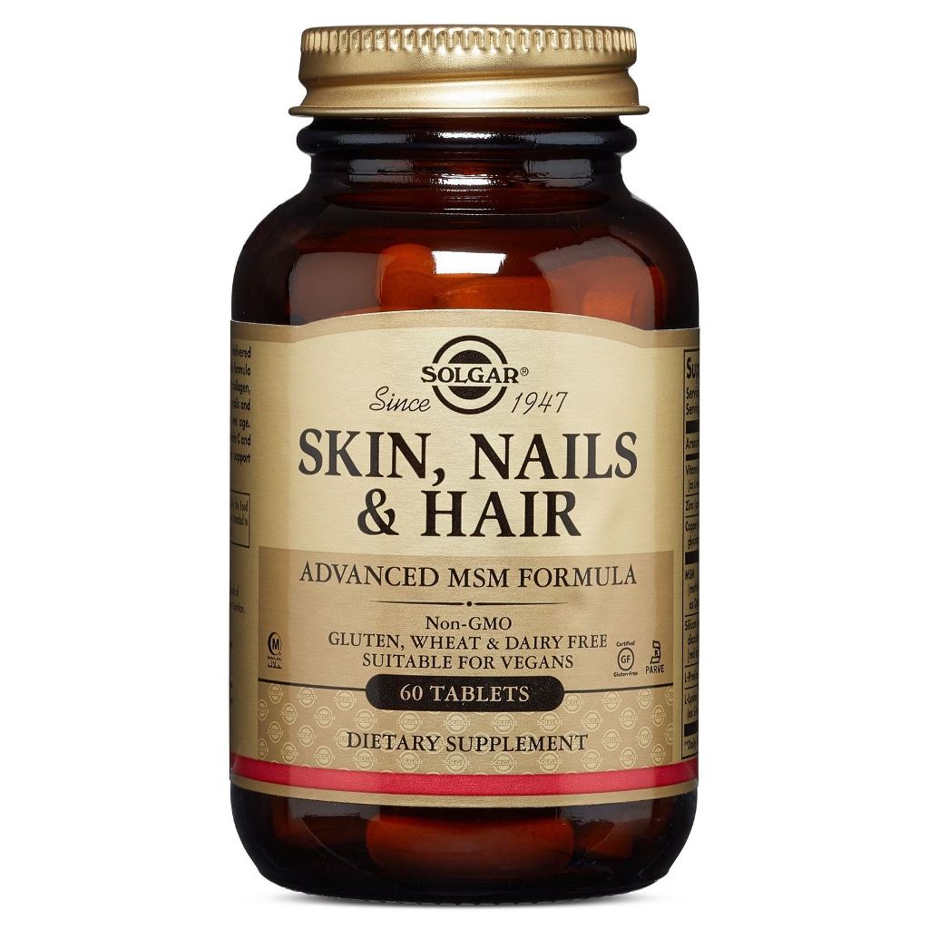 Suplemento Alimentar Skin Nails and Hair 60 Comp. Solgar 1