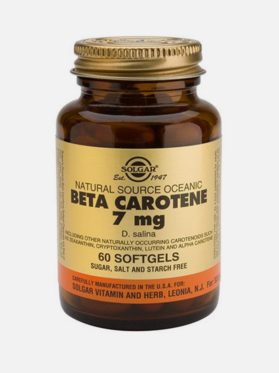 Imagem 0 de Suplemento Alimentar Beta Caroteno 7mg 60 Cápsulas Solgar