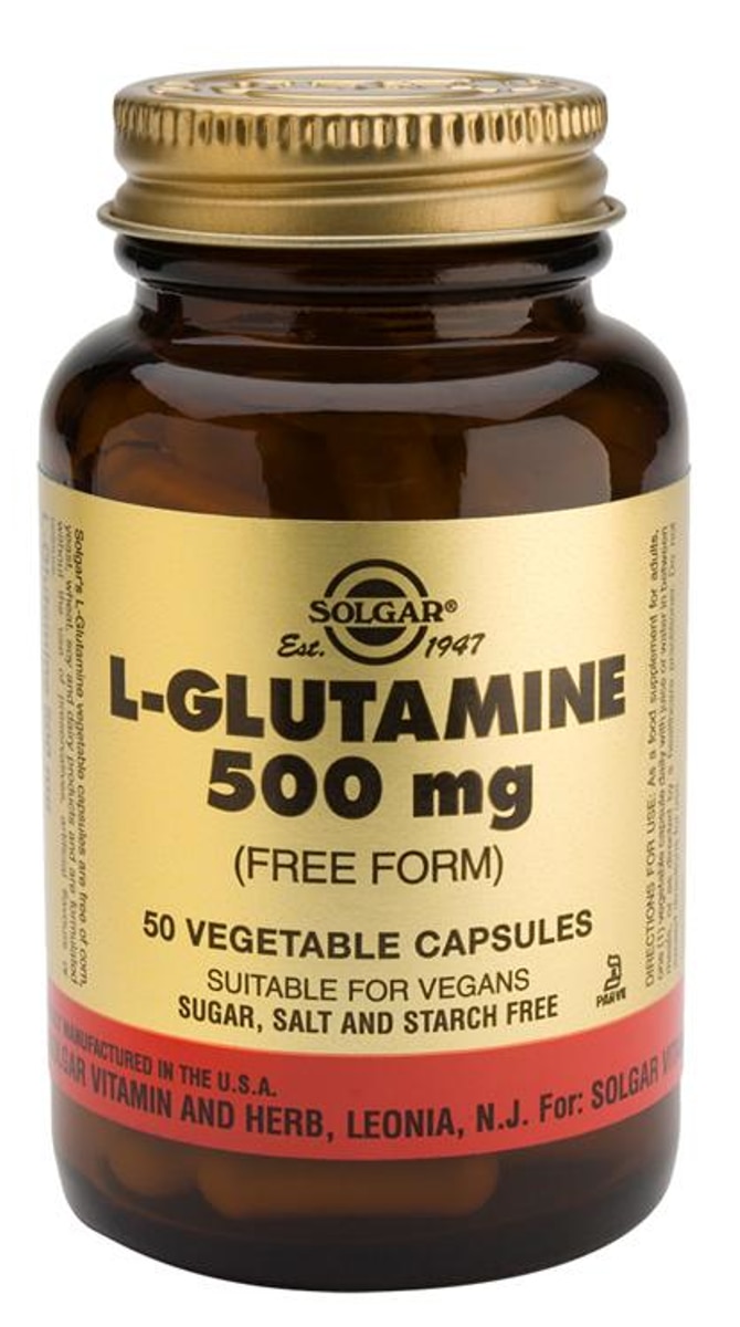 Suplemento Alimentar L-Glutamina 500mg 50 Cápsulas Solgar 1