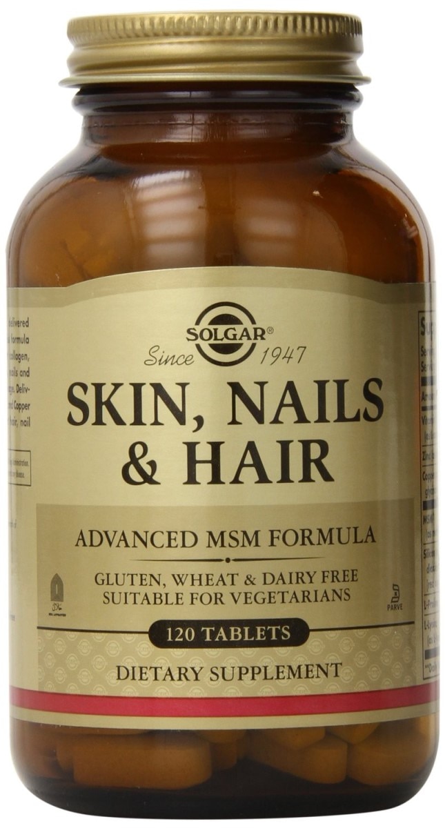Suplemento Alimentar Skin Nails and Hair Fórmula 120 Cápsulas Solgar 1