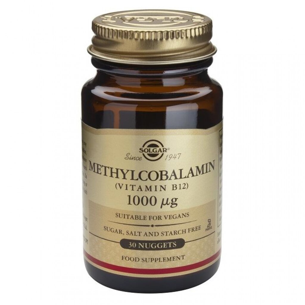 Suplemento Alimentar Vitamina B12 (Metilcobalamina) 1000mcg 30 Cápsulas Solgar 1