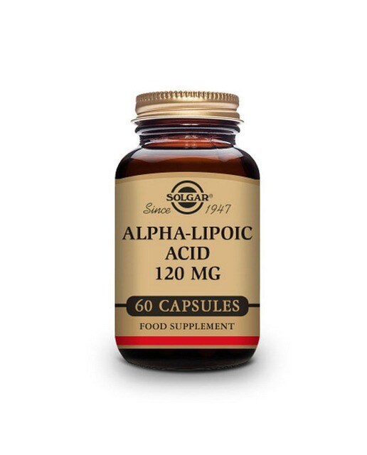 Suplemento Alimentar Ácido Alfa-Lipóico 120mg 60 Cápsulas Solgar 1