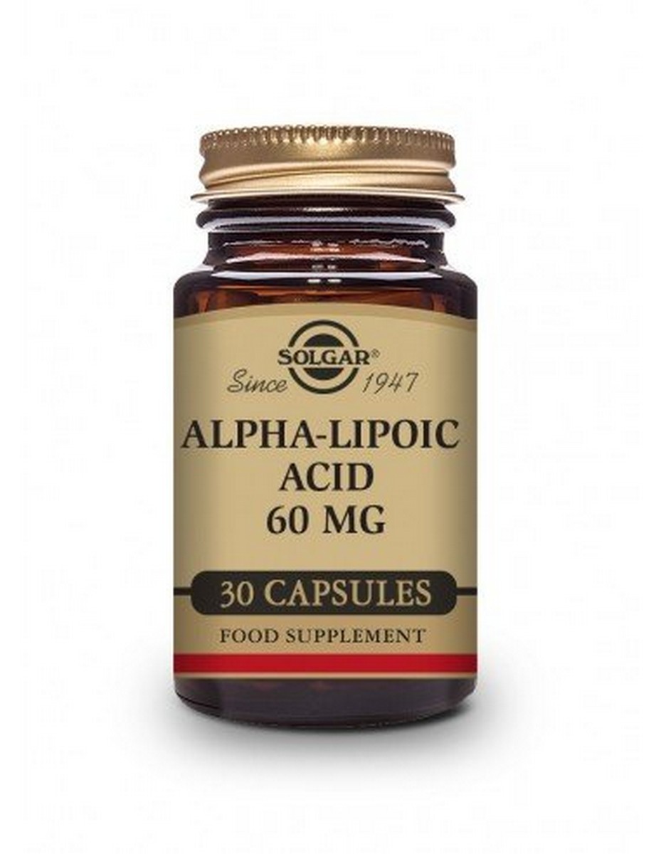 Suplemento Alimentar Ácido Alfa Lipóico 60mg 30 Cápsulas Solgar 1