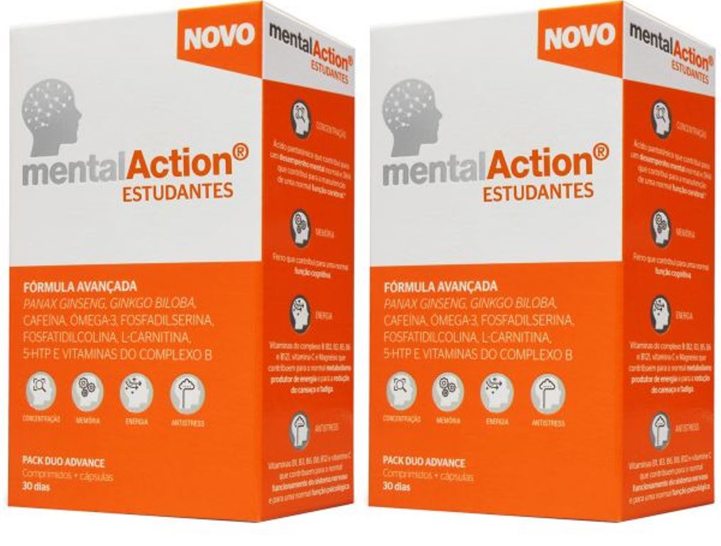 Imagem 0 de Suplemento Alimentar Estudantes 30 comprimidos + 30 cápsulas Mentalaction