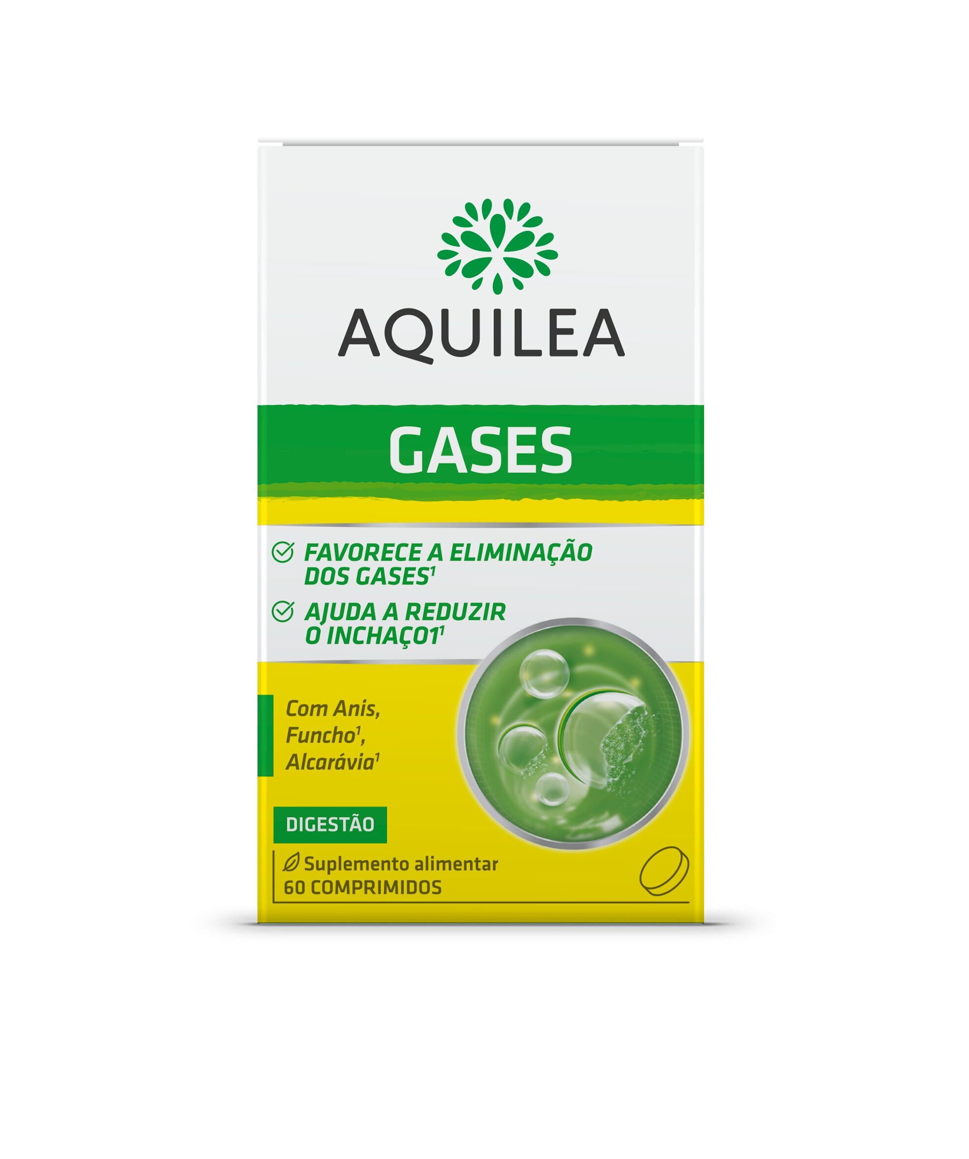 Imagem 0 de Suplemento Alimentar Gases Ventre Liso 60 comprimidos Aquilea