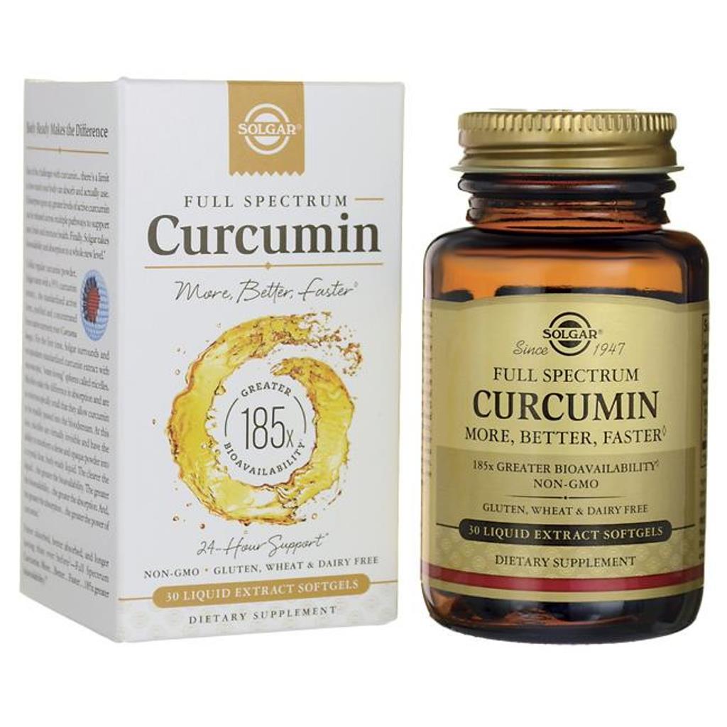 Suplemento Alimentar Full Spectrum Curcumin 30 Cápsulas Solgar 1