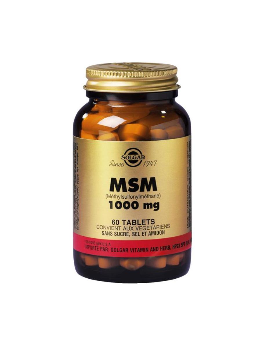 Suplemento Alimentar MSM 1000mg 60 Comp. Solgar 1