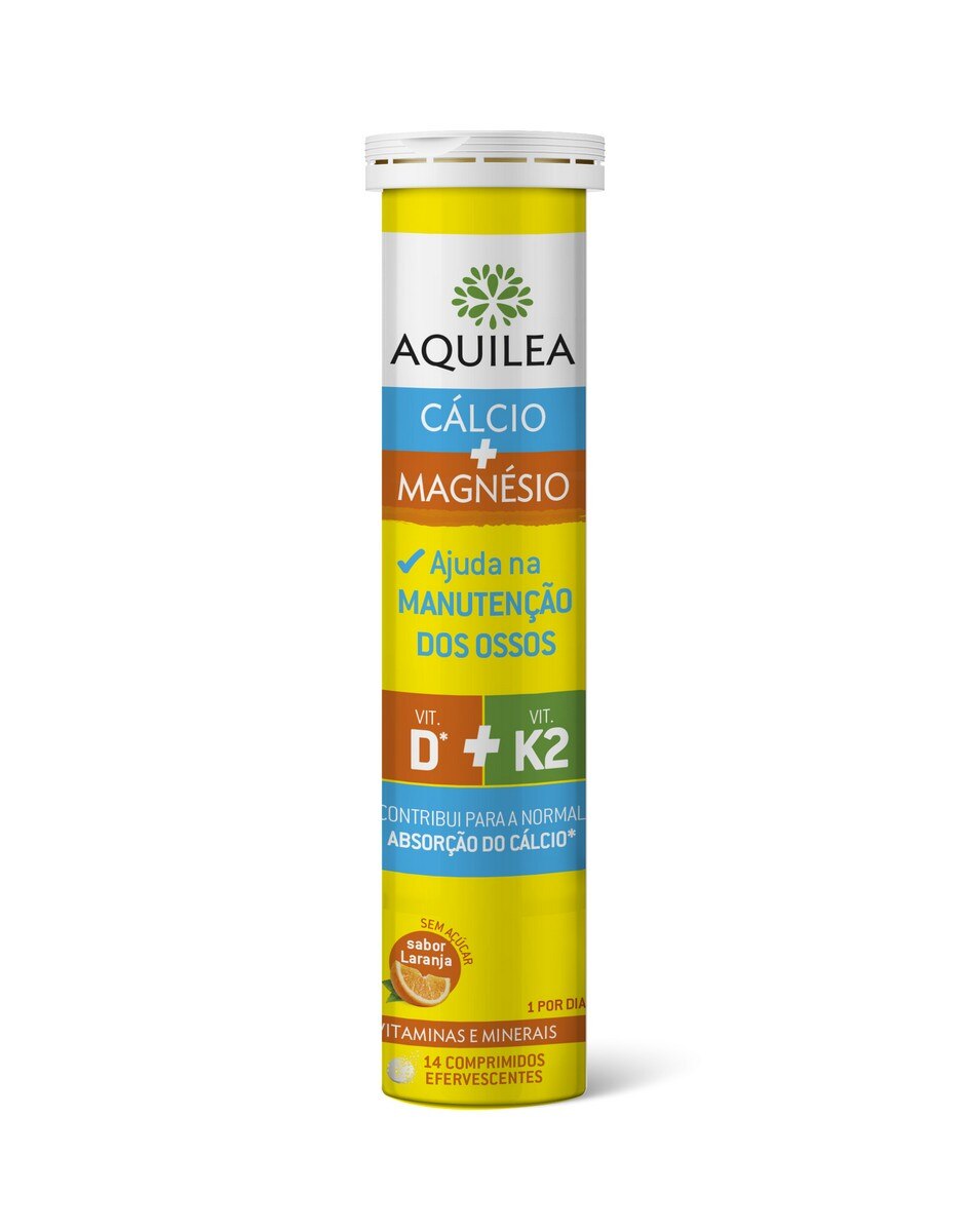 Suplemento Alimentar Cálcio + Mágnésio 14 Comprimidos Efervescentes Aquilea 1