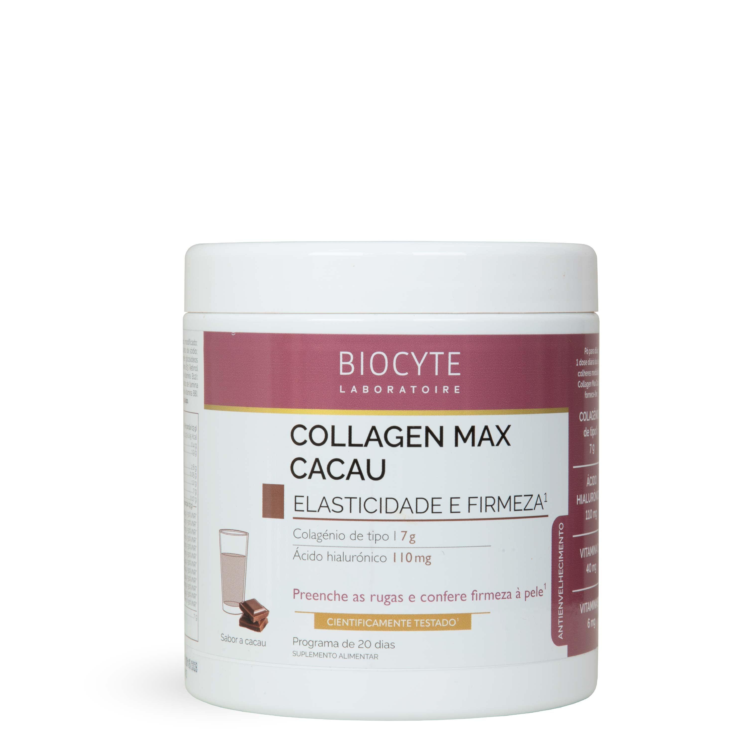 Suplemento Alimentar Collagen Max Anti-idade de Colágeno Sabor Cacau 260g Biocyte 1