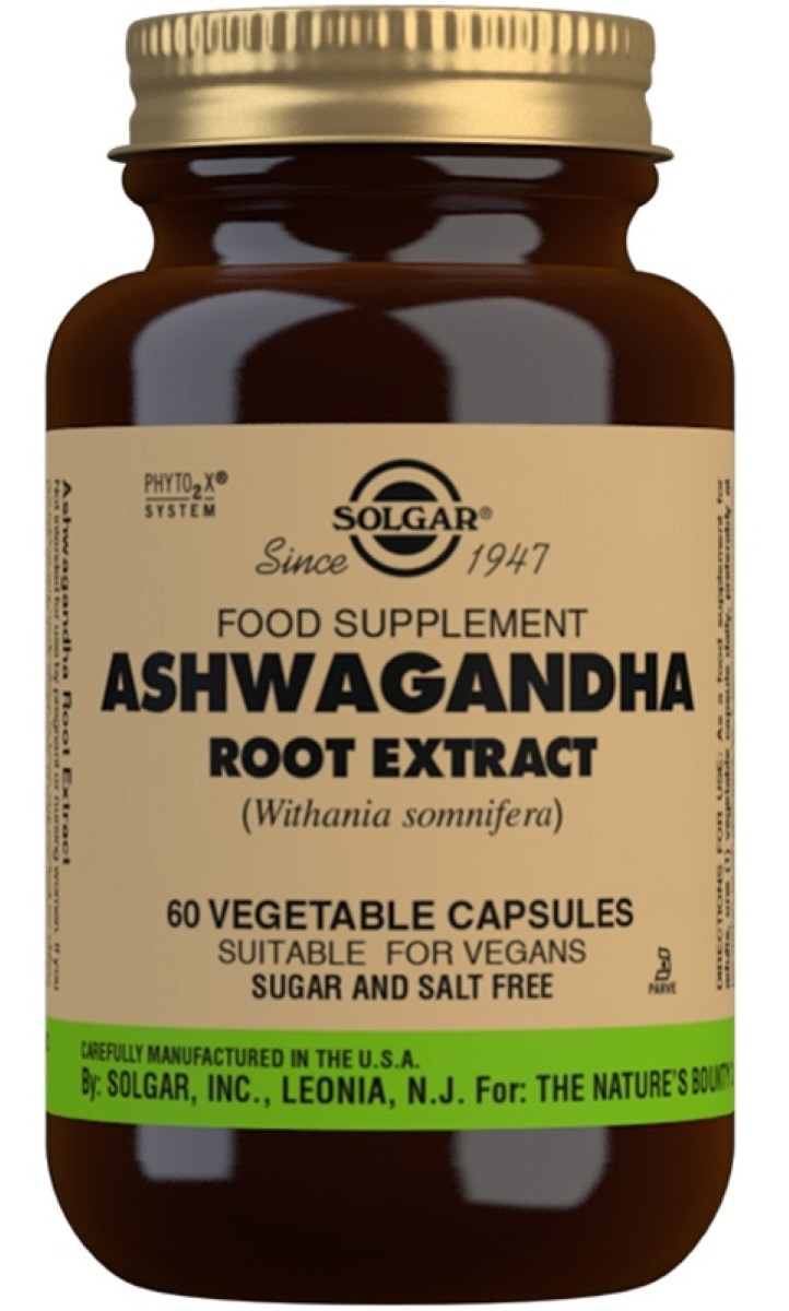Suplemento Alimentar Raiz Ashwagandha 60 Cápsulas Solgar 1
