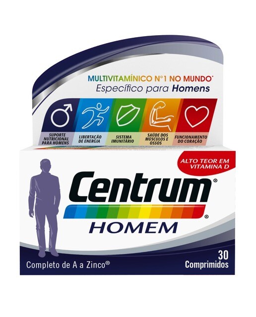 Imagem 0 de Suplemento Alimentar Centrum Homem 30 Cápsulas Centrum