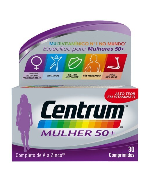 Suplemento Alimentar Centrum Mulher 50+ 30 Cápsulas Centrum 1