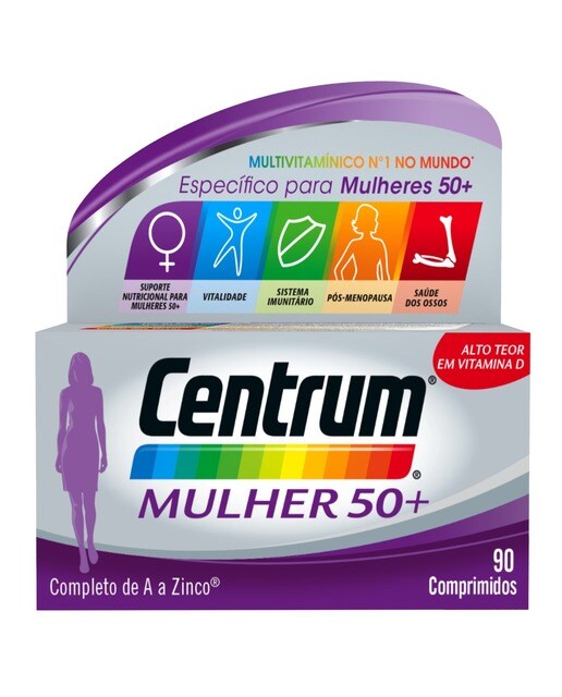 Suplemento Alimentar Centrum Mulher 50+ 90 Cápsulas Centrum 1