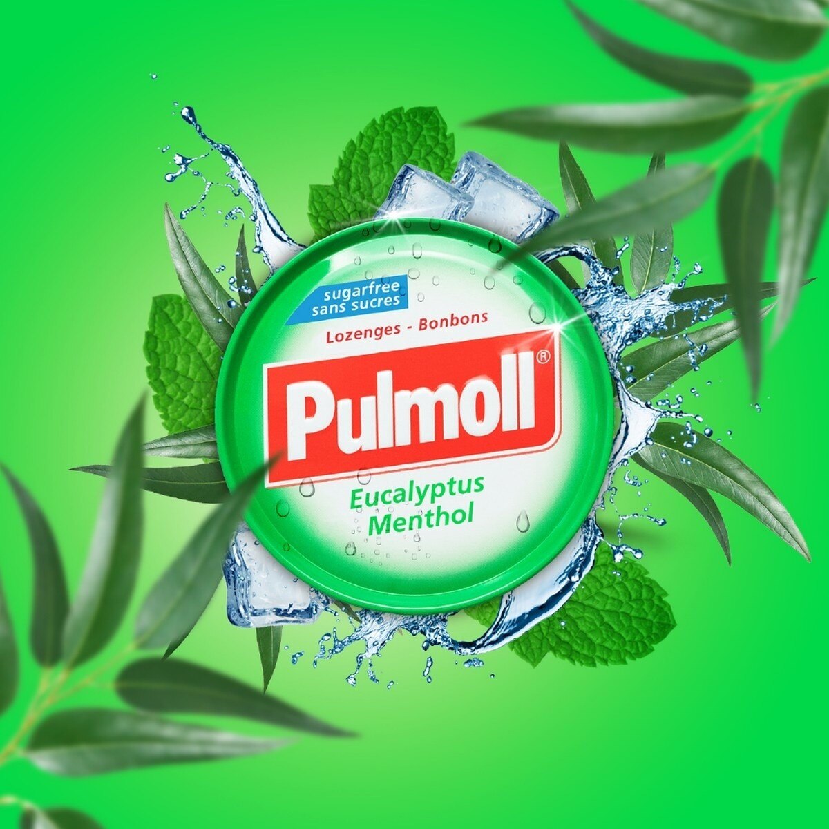 Pastilhas para a garganta - 45 g Eucalipto Mentol e Extrato de chá branco-2