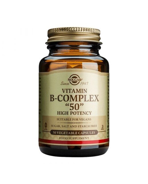 Suplemento Alimentar Vitaminas B-Complex "50" High Potency 50 Comp. Solgar 1