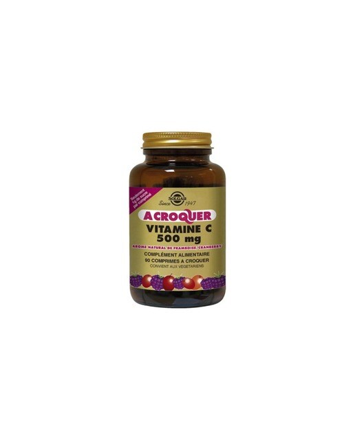 Imagem 0 de Suplemento Alimentar Vitamin C 500 mg Cran-Raspberry - 90 Comp. Mastigáveis