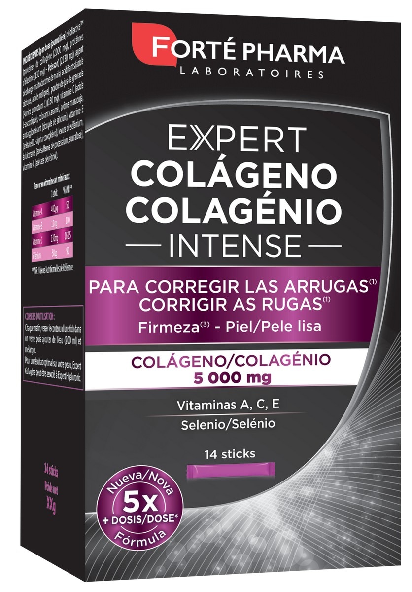 Suplemento Alimentar Expert Colagénio Intense 14 Saq. Forté Pharma 1