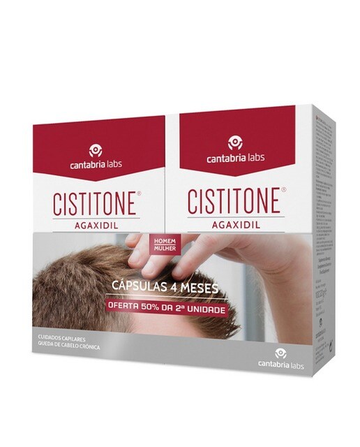 Imagem 0 de Suplemento Alimentar Cistitone Agaxidil -50% na 2ª Embalagem 2x60 Cápsulas Cistitone