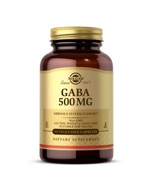 Suplemento Alimentar Gaba 500mg 50 Cápsulas Solgar 1