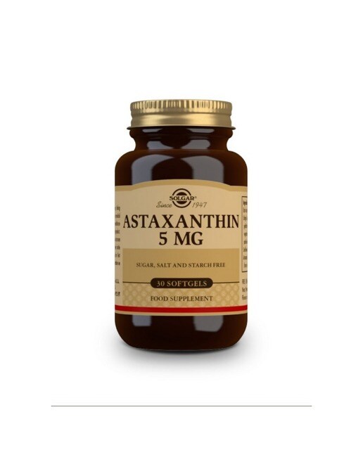Suplemento Alimentar Astaxanthin 5mg 30Cápsulas Solgar 1