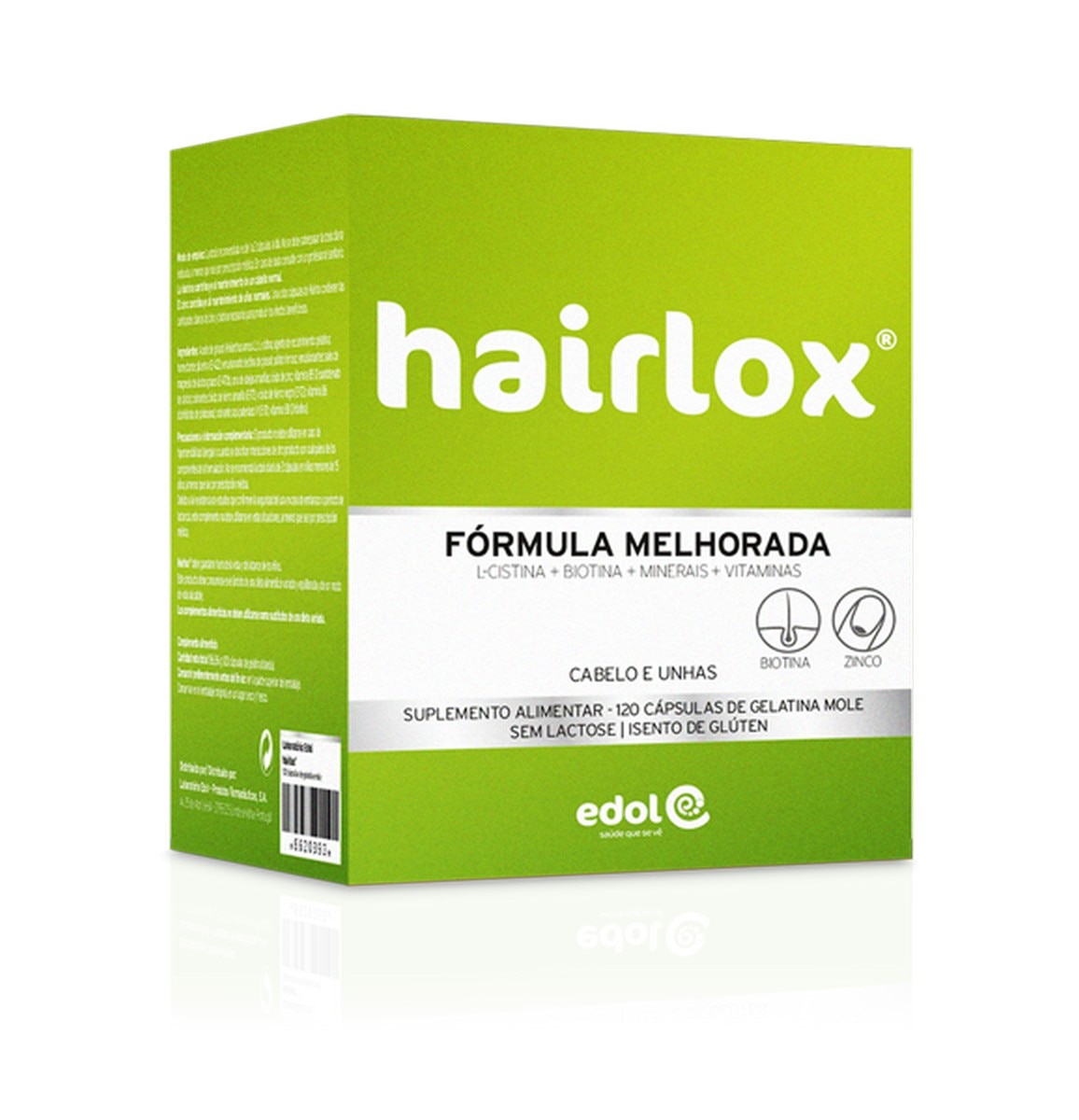 Imagem 0 de Suplemento Alimentar de Gelatina Mole 120 Cápsulas Hairlox