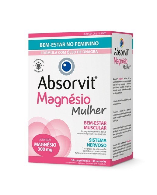 Imagem 0 de Suplemento Alimentar Magnesio Mulher - 30 comp. + 30 cápsulas