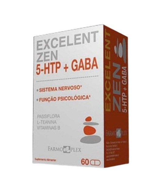 Suplemento Alimentar Excelent Zen 5-HTP + Gaba - 60 cápsulas 1