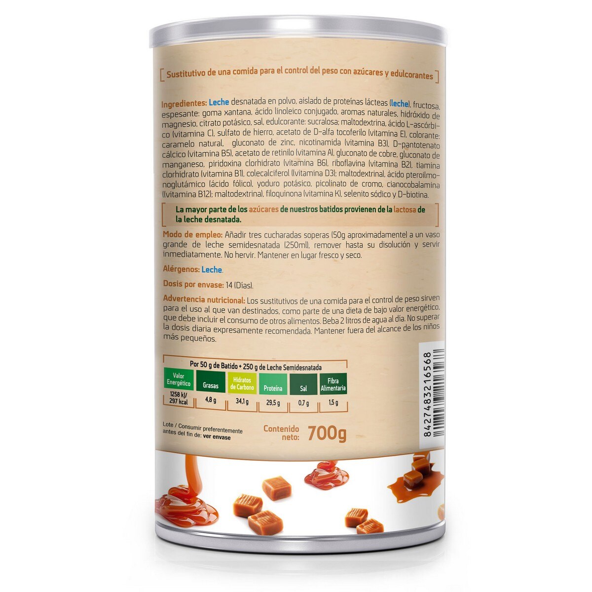 Batido Saciante de Toffee Caramelo - 550 g 3