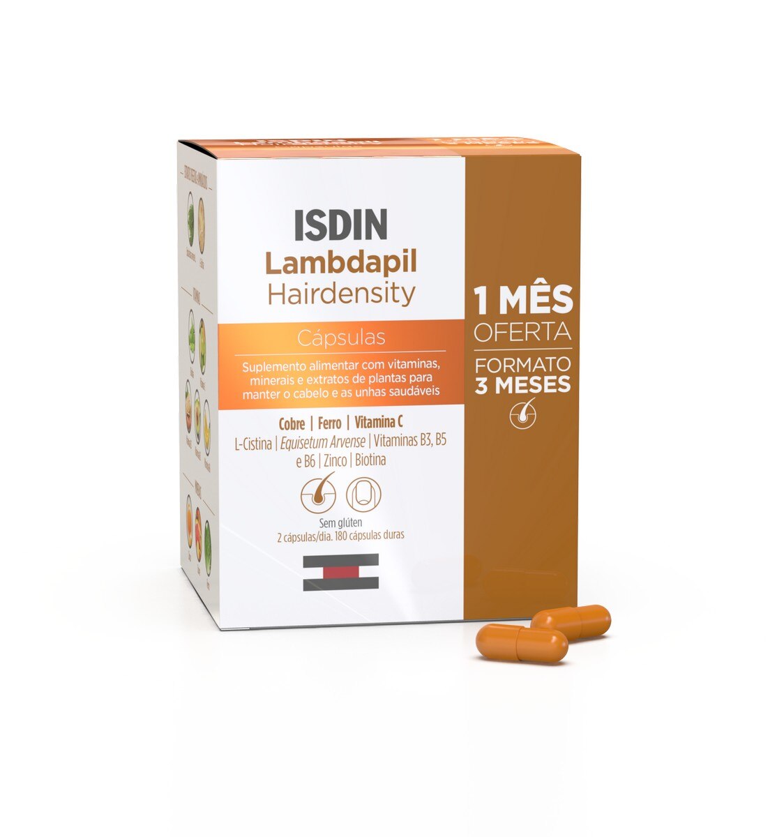 Suplemento Alimentar Lambdapil Hairdensity - 120 + 60 Cápsulas 1