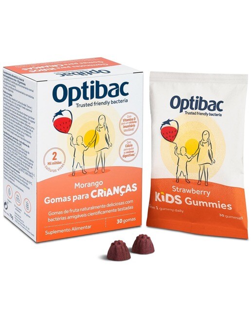 Imagem 0 de Suplemento Alimentar Probióticos Para Crianças Sabor Morango - 30 Gomas