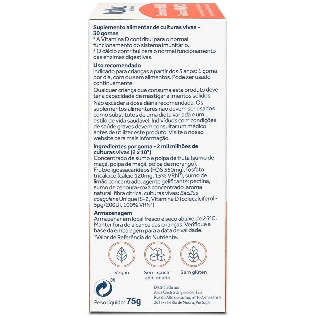 Suplemento Alimentar Probióticos Para Crianças Sabor Morango - 30 Gomas 3