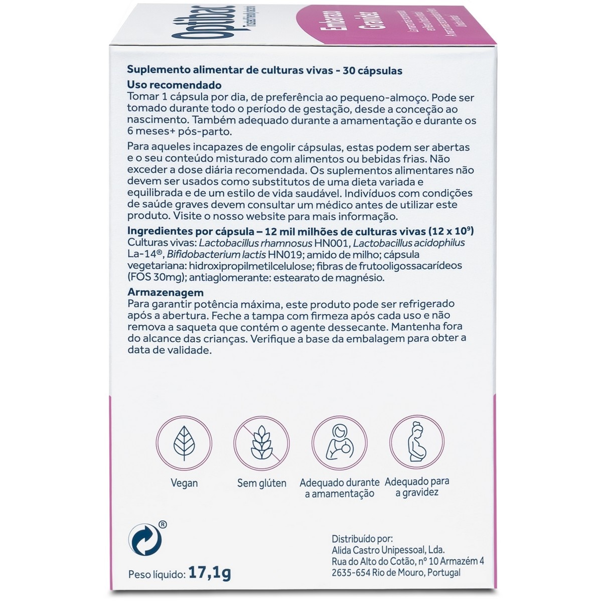 Suplemento Alimentar Probióticos Gravidez - 30 Cápsulas 3