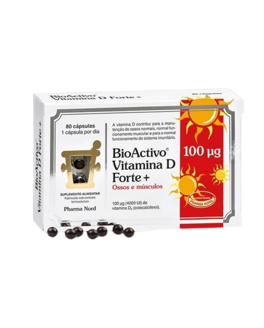 Imagem 0 de Suplemento Alimentar BioActivo Vitamina D Forte+ - 80 Cápsulas