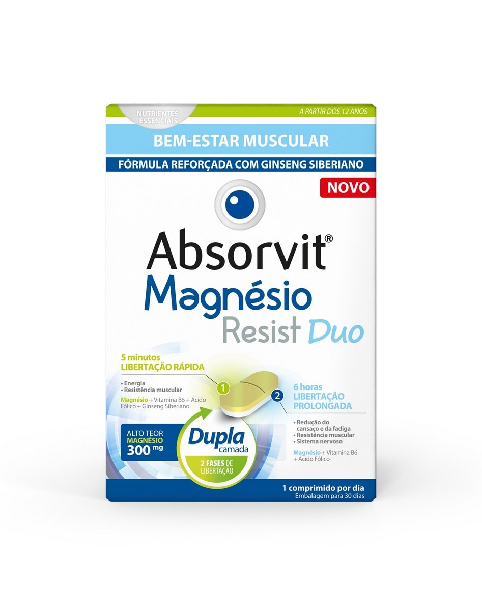 Imagem 0 de Absorvit Magnesio Resist Duo 30 comp