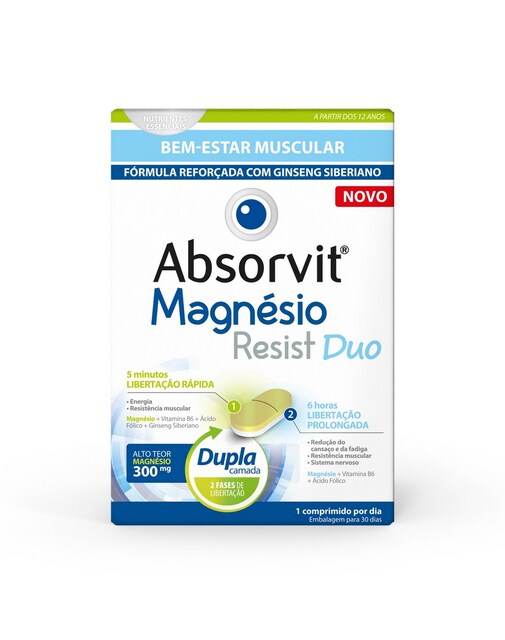 Imagem 0 de Absorvit Magnesio Resist Duo 30 comp