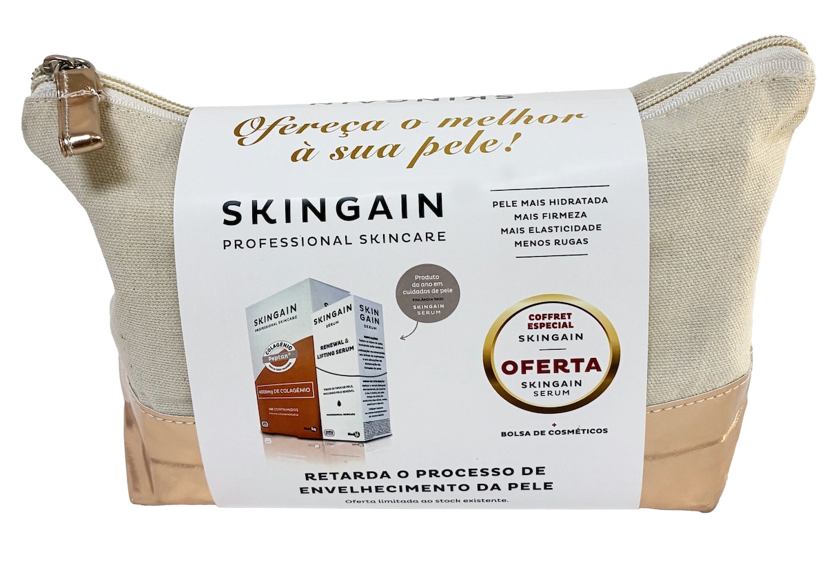 Coffret 120 Comprimidos + Oferta Sérum 30 ml e Bolsa de Cosméticos 1