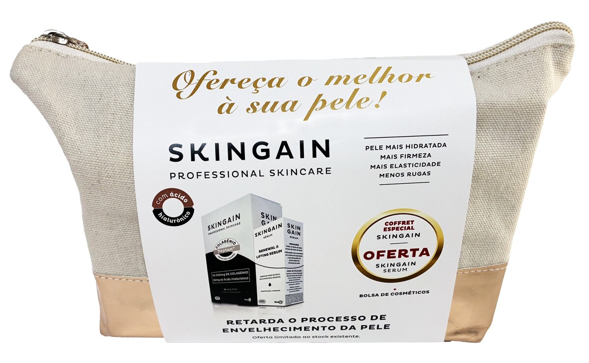 Coffret 30 Saquetas + Oferta Sérum 30 ml e Bolsa de Cosméticos 1