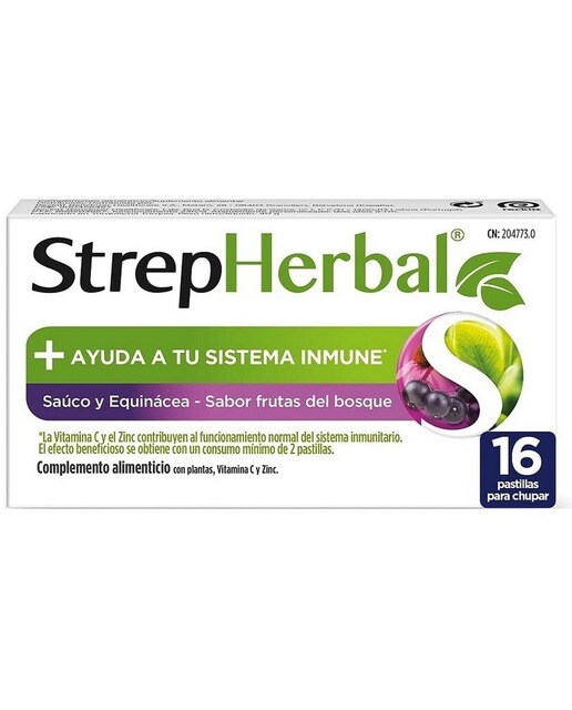 Imagem 0 de Suplemento Alimentar Strepherbal Sabugueiro e Equinácea 16 Past. Reckit