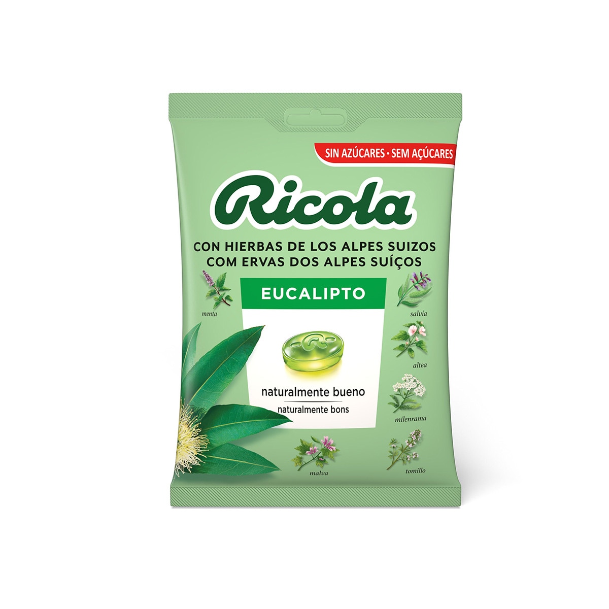 Rebuçados Ricola Sem Açucar - Eucalipto 1