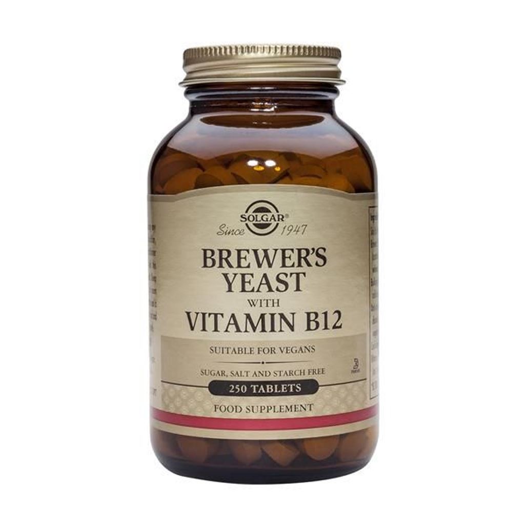 Imagem 0 de Suplemento Alimentar Levedura de Cerveja com Vitamina B12 250 Cápsulas Solgar