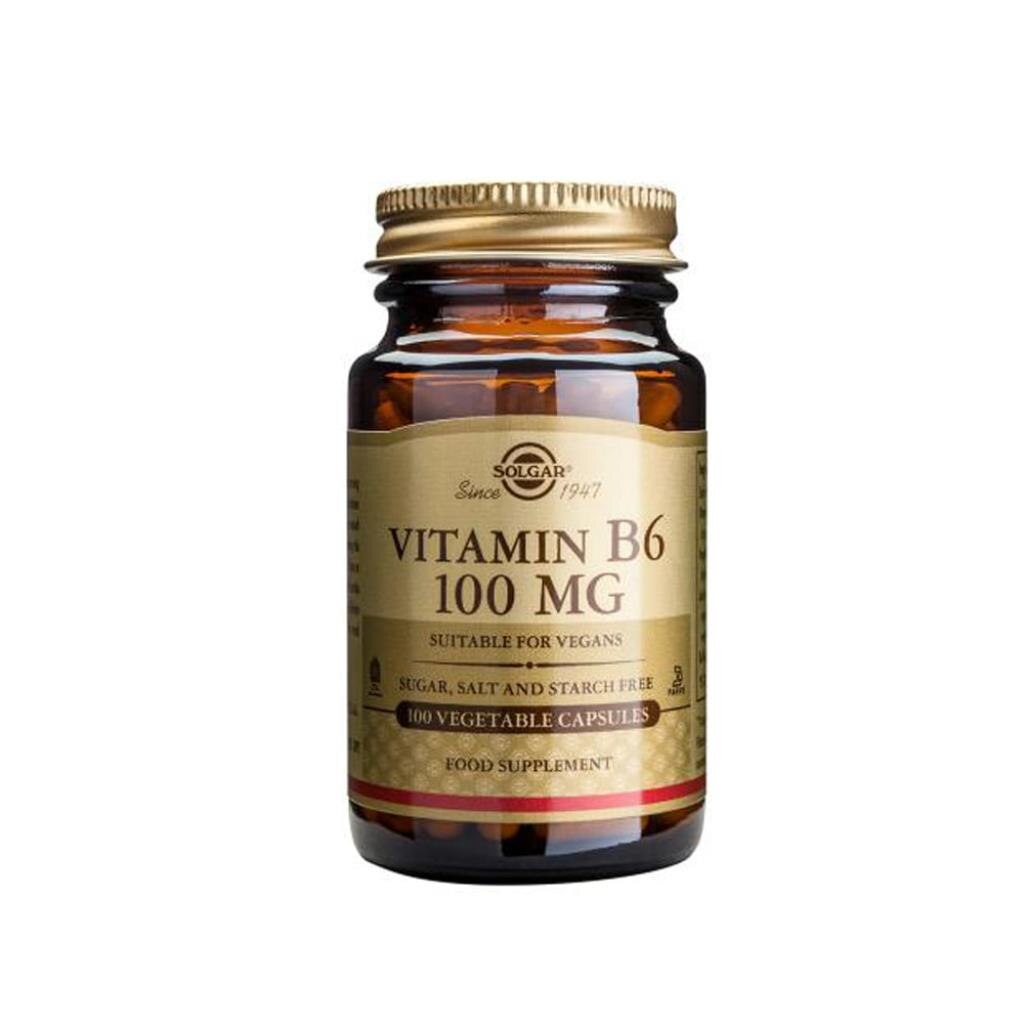 Suplemento Alimentar Vitamina B6 100mg 100 Cápsulas Solgar 1