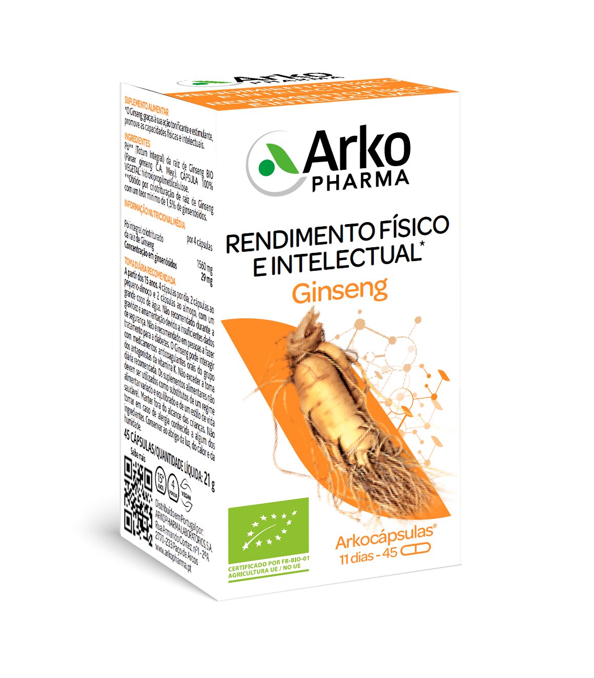 Cápsulas dietéticas Ginseng Arkopharma 1