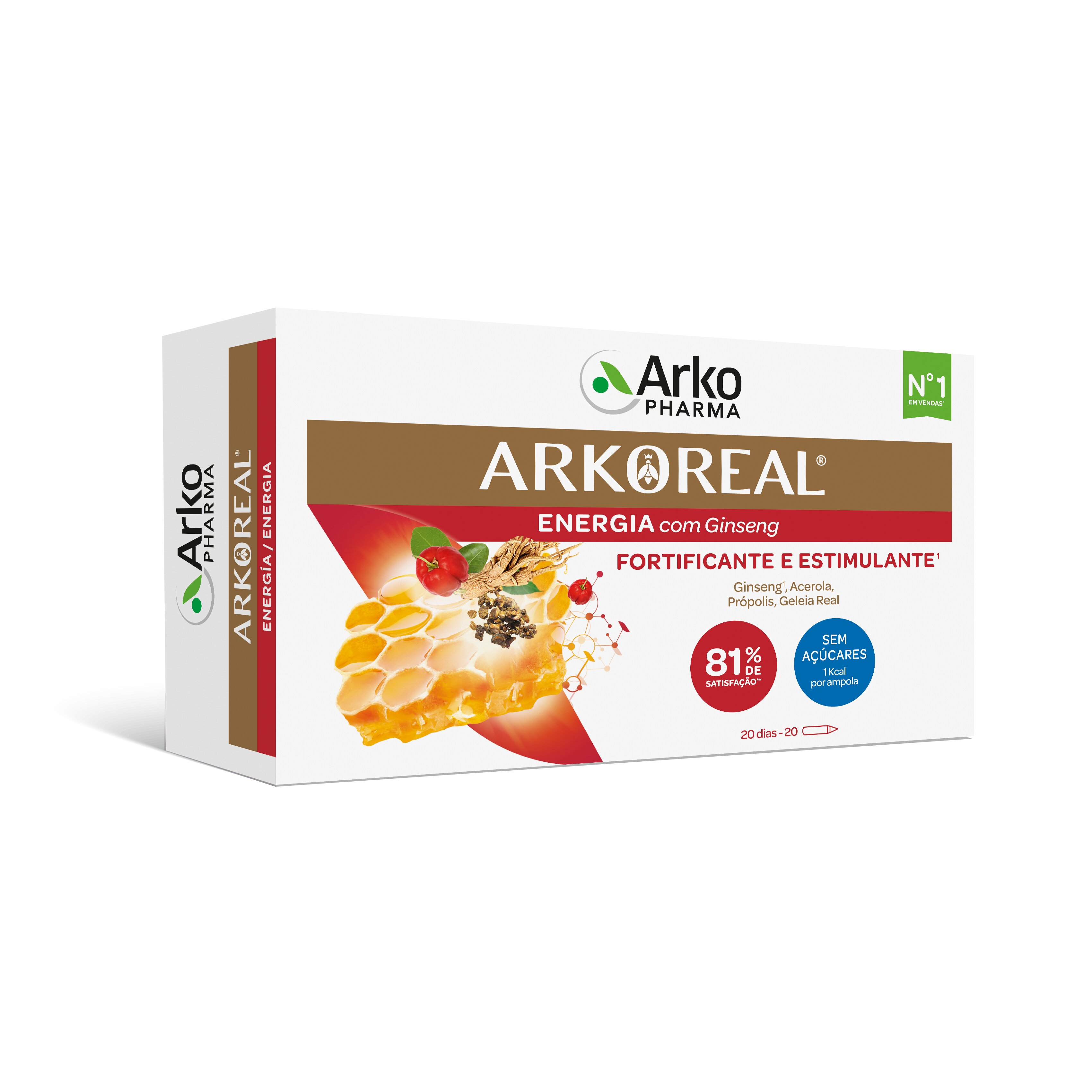 Suplemento Alimentar em Ampolas Geleia Real com Ginseng - 20x15 ml 1