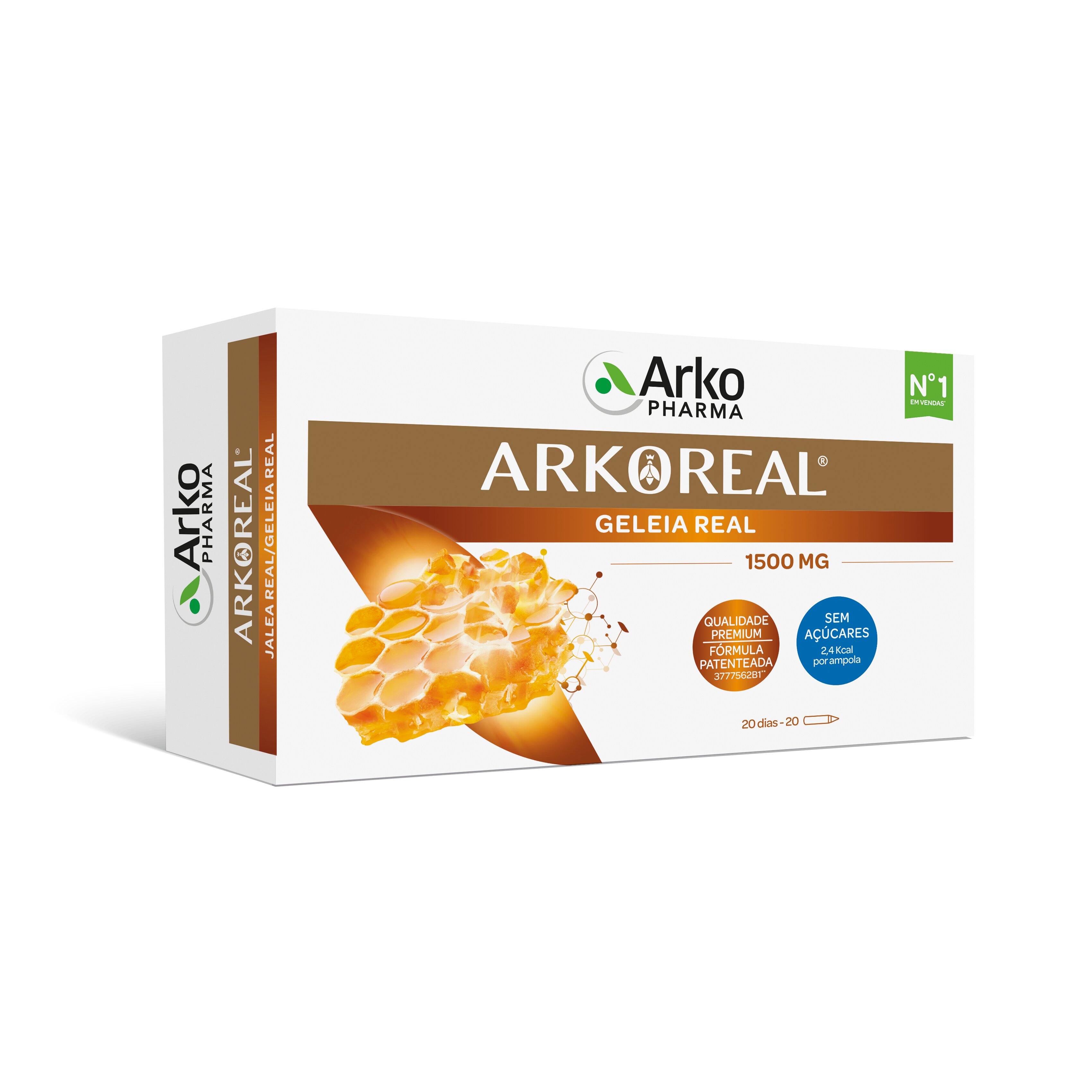 Suplemento Alimentar em Ampolas Geleia Real Forte Plus 1500 mg - 20x15 ml 1