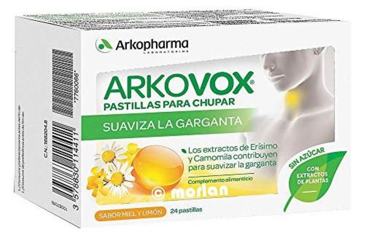 Suplemento Alimentar Arkovox Pastilhas para Chupar Sabor Mel e Limão - 24 Pastilhas 1